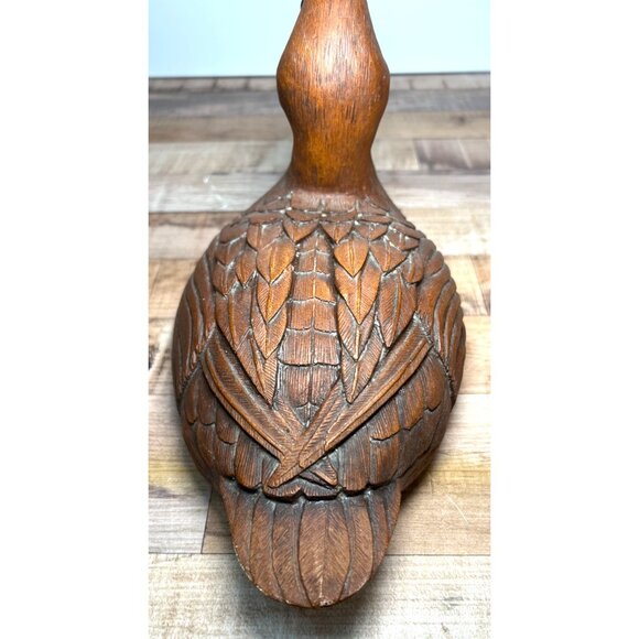 Handcrafted Bluebill Duck Wooden Sculpture By Dr. J.C. Huber 1983 Collectible De - Picture 4 of 5